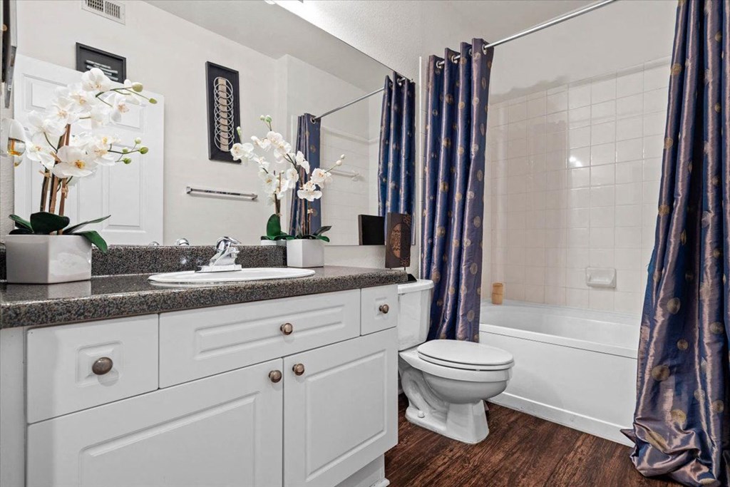 a bathroom with a toilet sink and bathtub