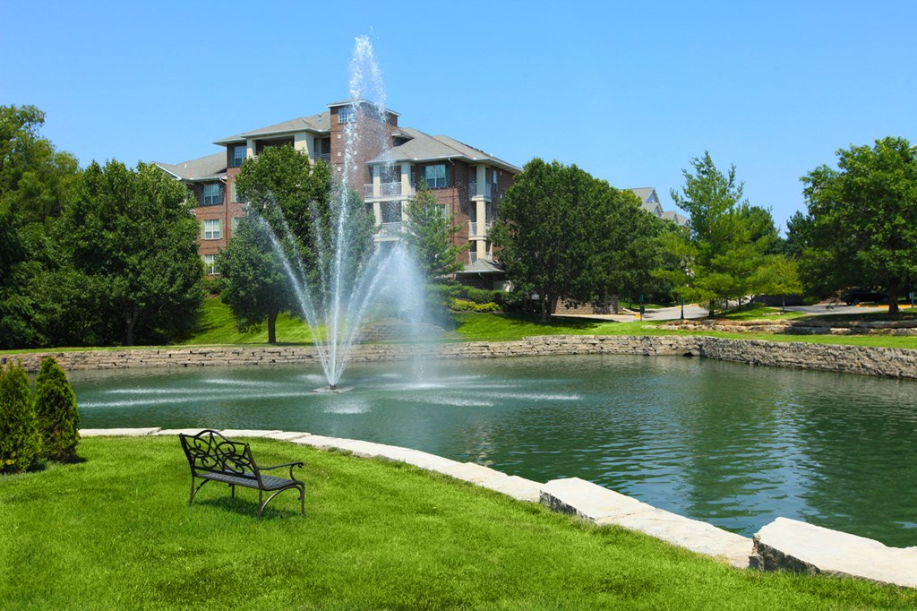 Lake With Fountain at Claremont, Overland Park