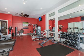 Fitness equipment at Creekside Apartments, Overland Park