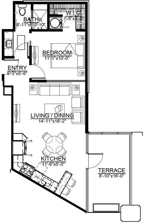 1 bed 1 bath K at Sky On Main Apartments, Missouri City 64105