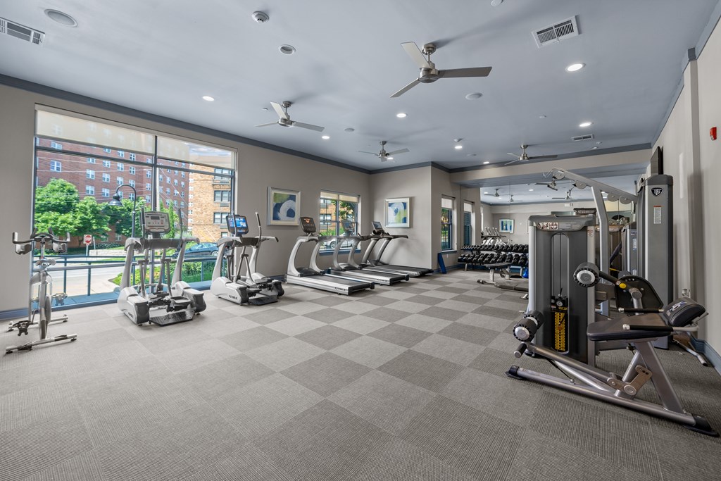 Modern Fitness Center at 46 Penn Apartment Homes, Kansas City