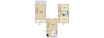 2 bedroom, 1.5 bath
