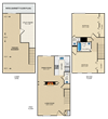 2 bedroom, 1.5 bath
