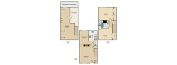 2 bedroom, 1.5 bath