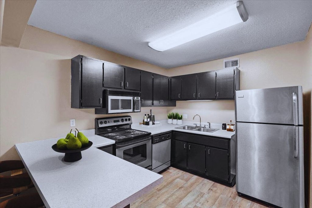Kitchen at preston court apartments
