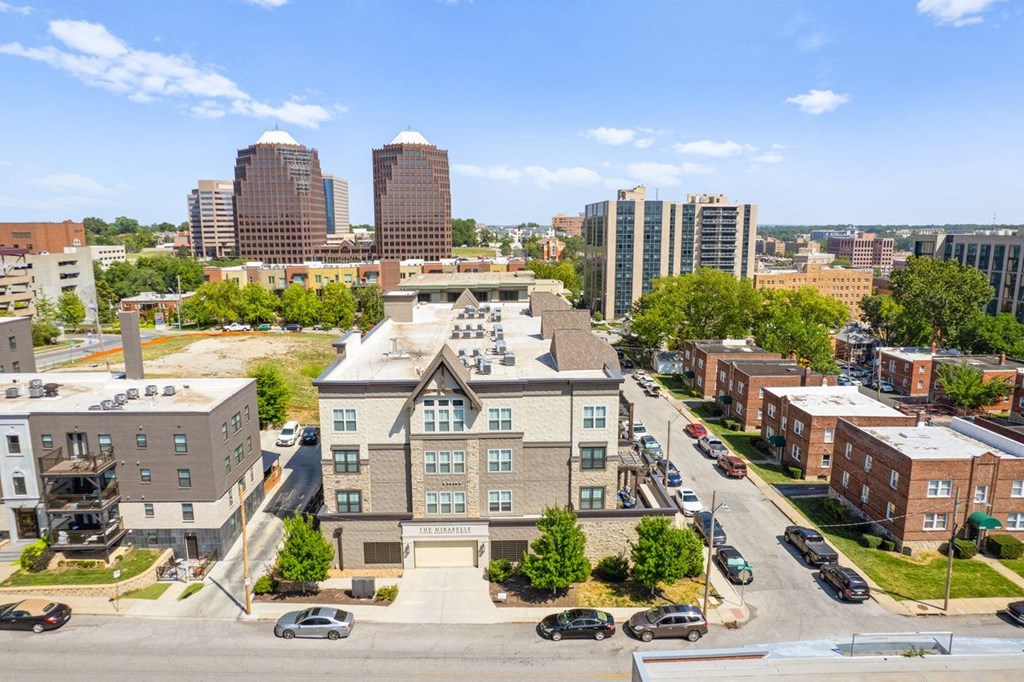 Aerial View at Mirabelle Luxury Apartments, Kansas City, Missouri