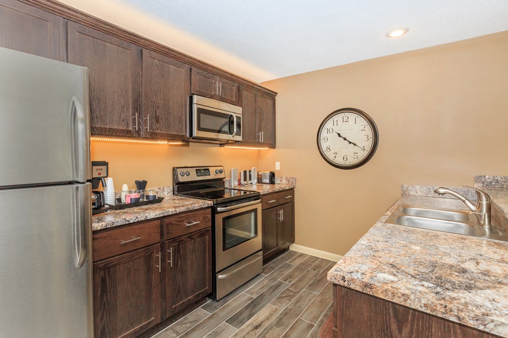 Fully Equipped Kitchen at Louisburg Square Apartments & Townhomes, Overland Park, KS, 66212