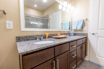 Upgraded Bathroom Fixtures at The Residences at Bluhawk Apartments, Kansas, 66085