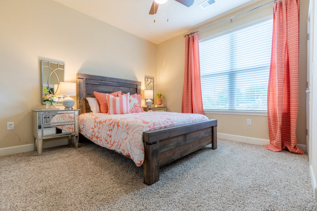 Well Lite Bedroom at The Residences at Bluhawk Apartments, Kansas, 66085