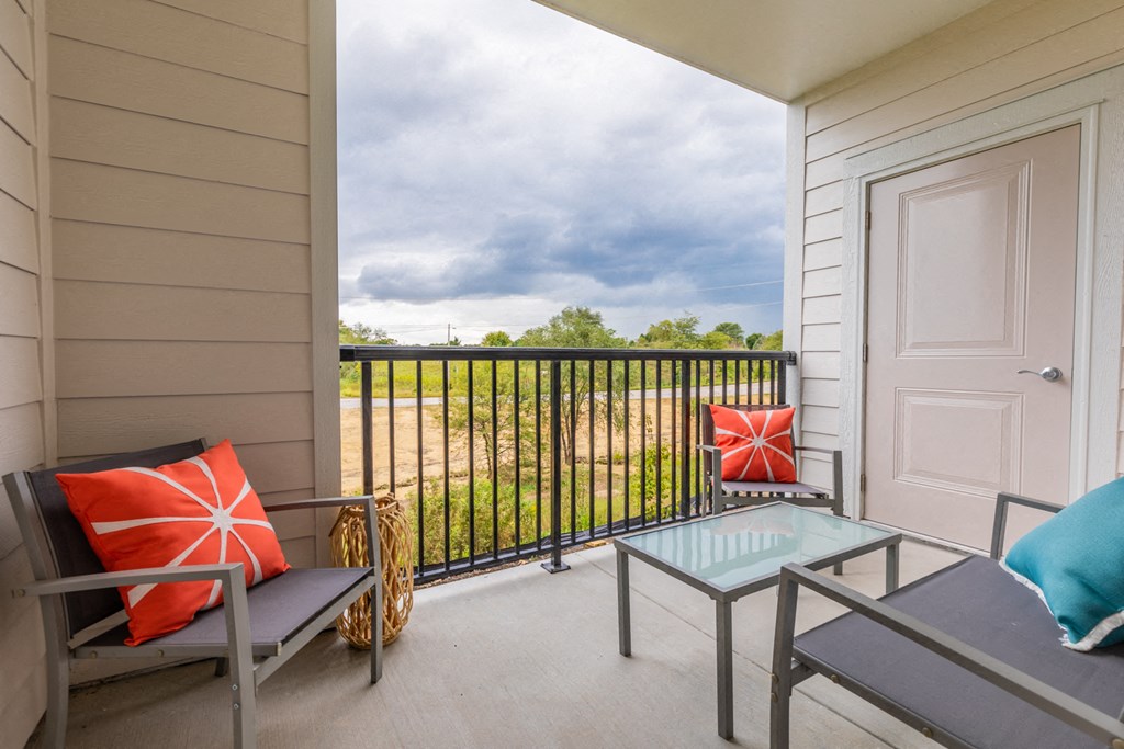 Spacious Balcony at The Residences at Bluhawk Apartments, Overland Park, KS