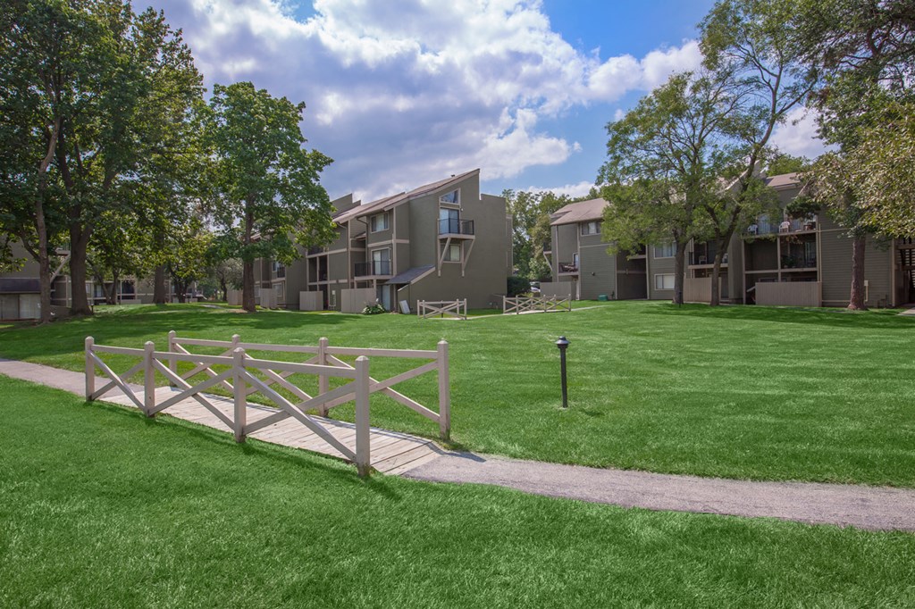 Green Space with Walking Trail at Bremerton Park, Prairie Village, Kansas