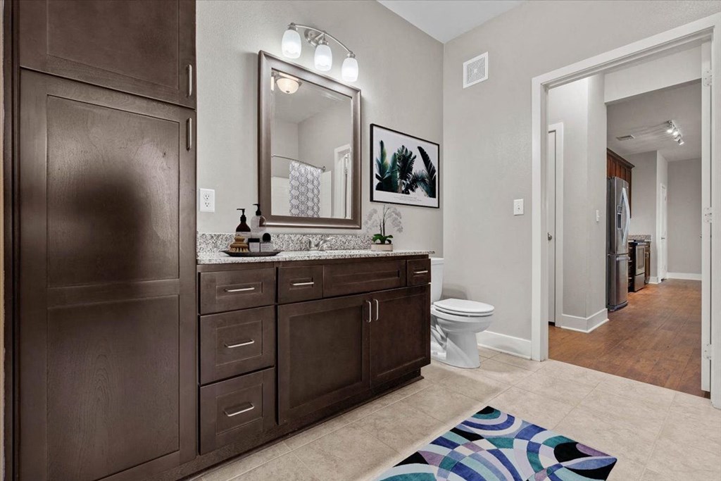 a bathroom with a sink and a toilet