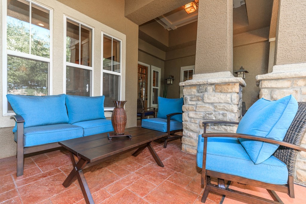 Seating area at Stonepost Lakeside, Olathe, 66062