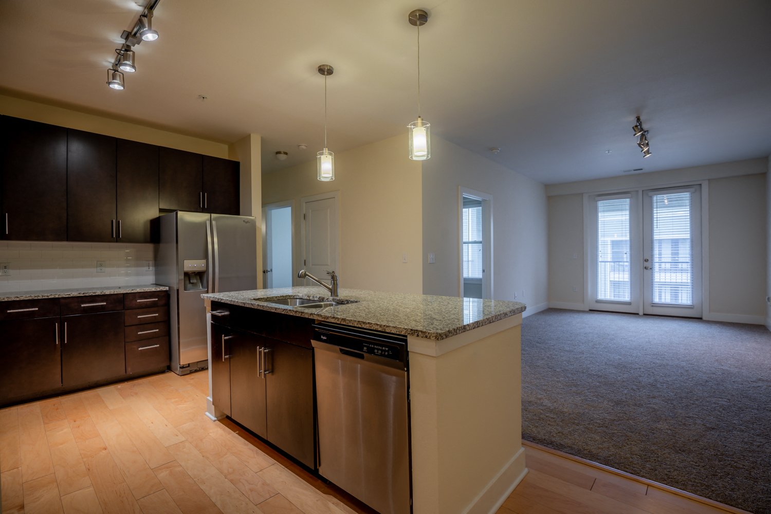 Kitchen interior at West 39th Street Apartments, Kansas City, Missouri