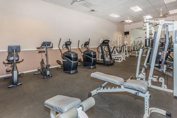 Gym equipment at Wind River Lodge, Lenexa, KS