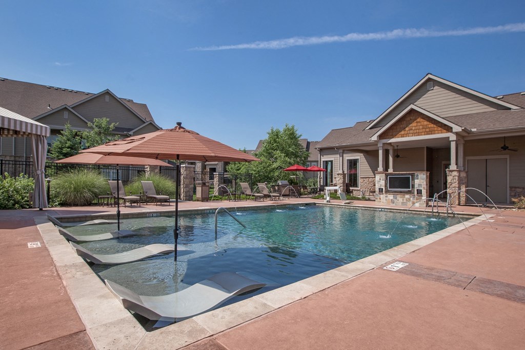 Lounge Swimming Pool With Cabana at Stonepost Ranch, Overland Park, KS, 66221
