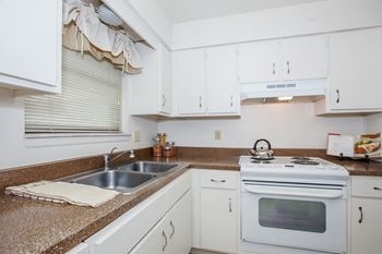 Kitchen With Custom Maple Cabinetry at Sheridan Ridge, Overland Park, KS, 66212