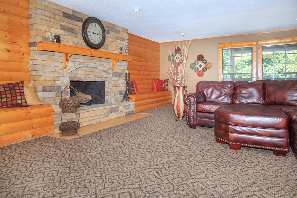 Spacious Living Room at Sheridan Ridge, Overland Park, KS, 66212