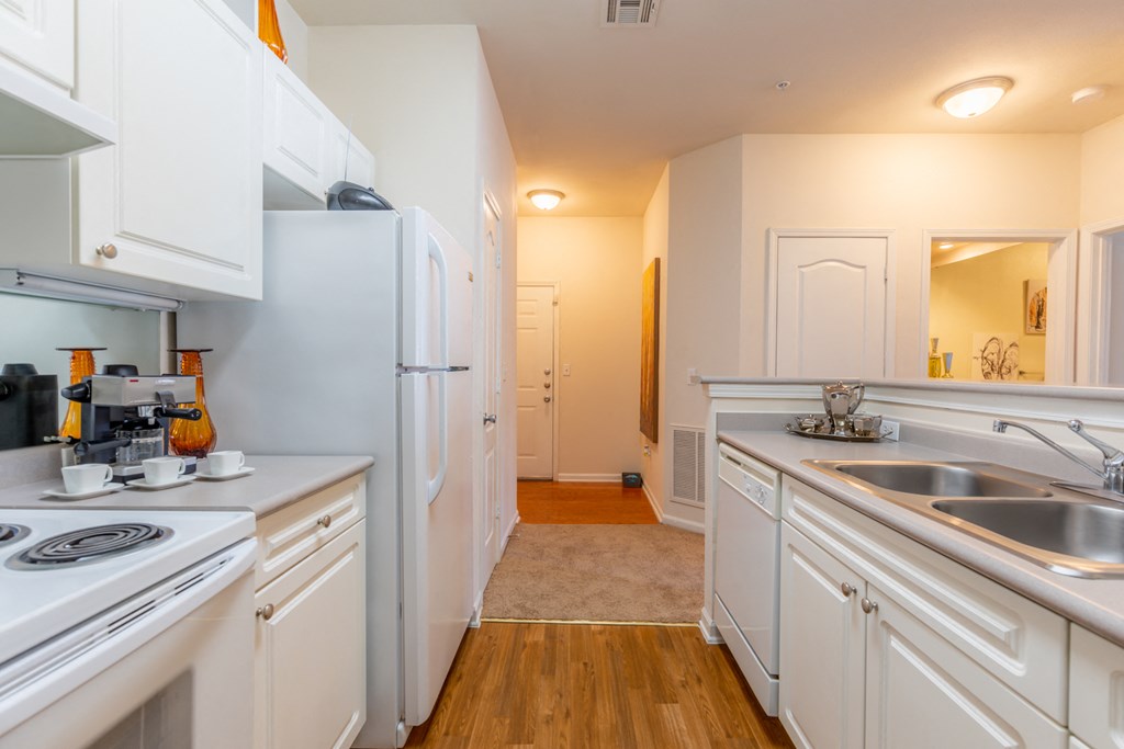 Kitchen area at Wynnewood Farms Apartments, Overland Park, 66209