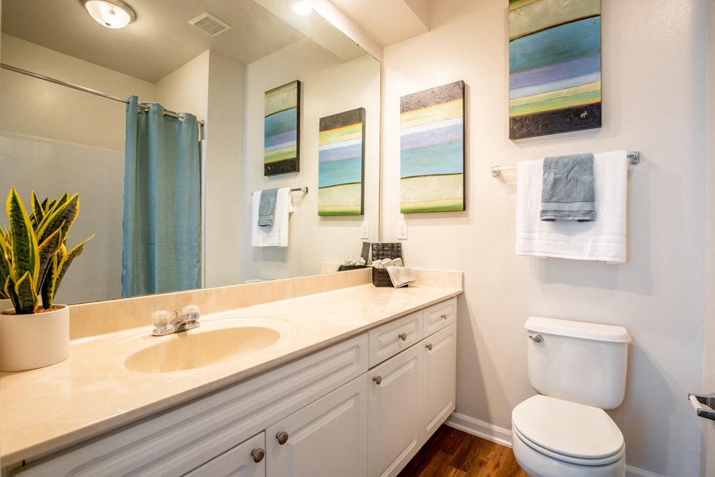 Bathroom attached at Wynnewood Farms Apartments, Overland Park, KS, 66209