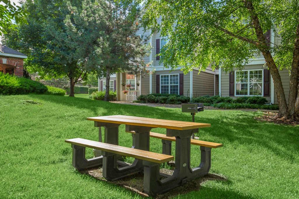 Garden area at Wynnewood Farms Apartments, Overland Park, Kansas