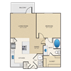 1 bedroom, 1 bathroom