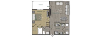 A1LG Floor Plan at Stonepost Crossing Apartments, Overland Park, KS