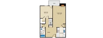 1 bedroom, 1 bathroom