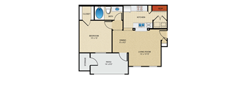 1 bedroom, 1 bathroom