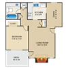1 bedroom, 1 bathroom
