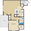 1 bedroom, 1 bathroom