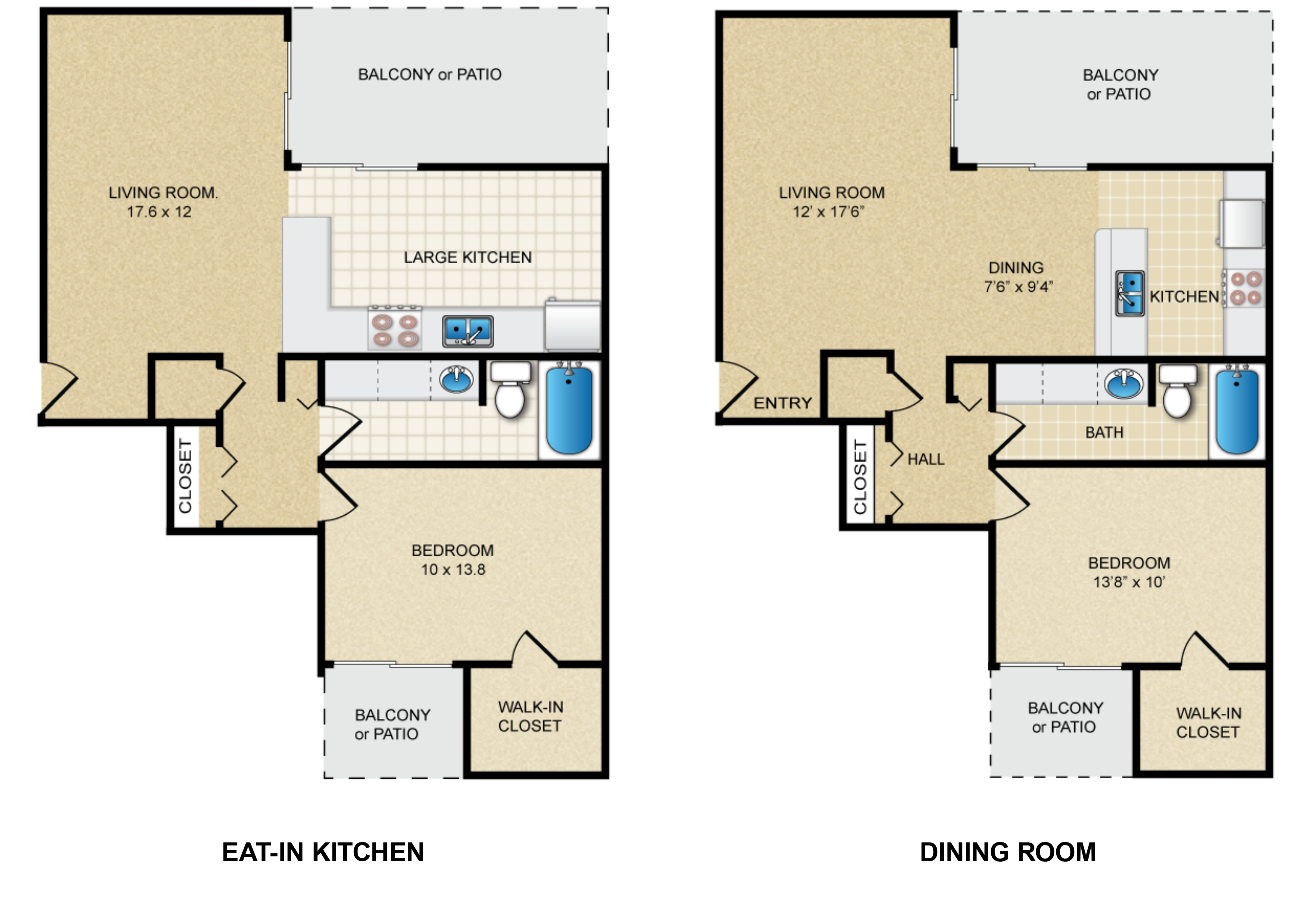 1 Bed 1 Bathroom Floorplan at Bremerton Park Apartment Homes , Prairie Village, 66204