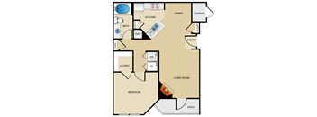 1 bedroom, 1 bathroom A at Wade Crossing Apartment Homes , Texas