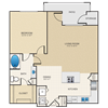 1 bedroom, 1 bathroom