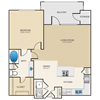 1 bedroom, 1 bathroom