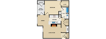 1 bedroom, 1 bathroom C at  Crescent Apartments , Lenexa, 66219