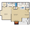 1 bedroom, 1 bathroom
