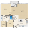 1 bedroom, 1 bathroom