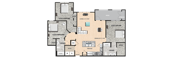 Astoria Floorplan at The Residences at Bluhawk Apartments, Overland Park,