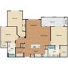 3 bedroom, 2 bathroom