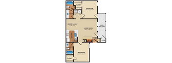 2 bedroom, 2 bathroom  at Pear Ridge, Dallas, TX, 75287