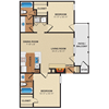 2 bedroom, 2 bathroom