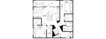 a blueprint of a floor plan of a house