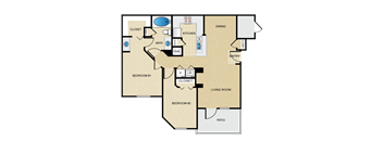 2 bedroom, 1 bathroom at Wade Crossing Apartment Homes , Texas 75035