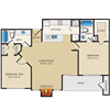 2 bedroom, 2 bathroom