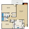 2 bedroom, 2 bathroom