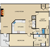 2 bedroom, 2 bathroom