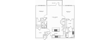 2 bedroom, 2 bathroom