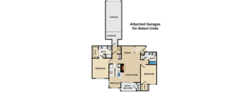 2 bedroom, 2 bathroom B at  Crescent Apartments , Kansas