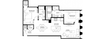 2 bedroom 2 bath at Sky On Main Apartments, Missouri City, MO, 64105